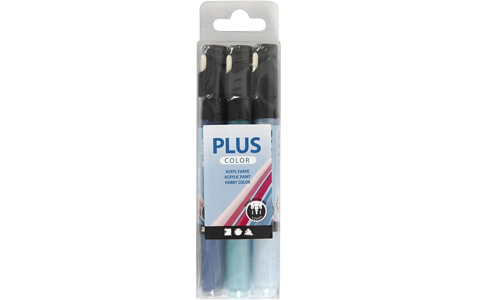 Creativ Company Acrylmarker Plus Color 3er Set, Blautöne