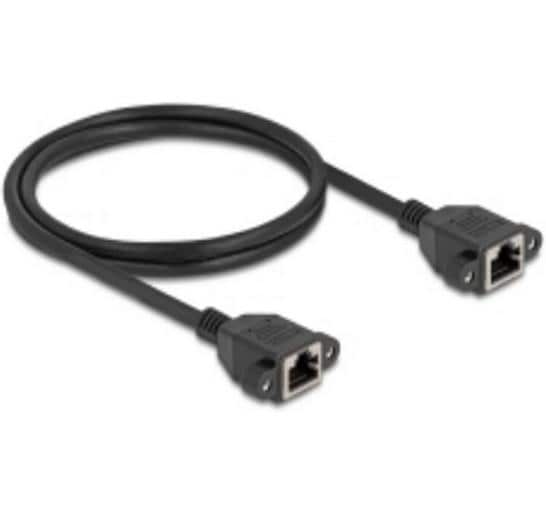 Delock Patchkabel Verlängerungskabel Cat 6A, S/FTP, 1 m, Schwarz Delock Patchkabel Verlängerungskabel Cat 6A, S/FTP, 1 m, Schwarz