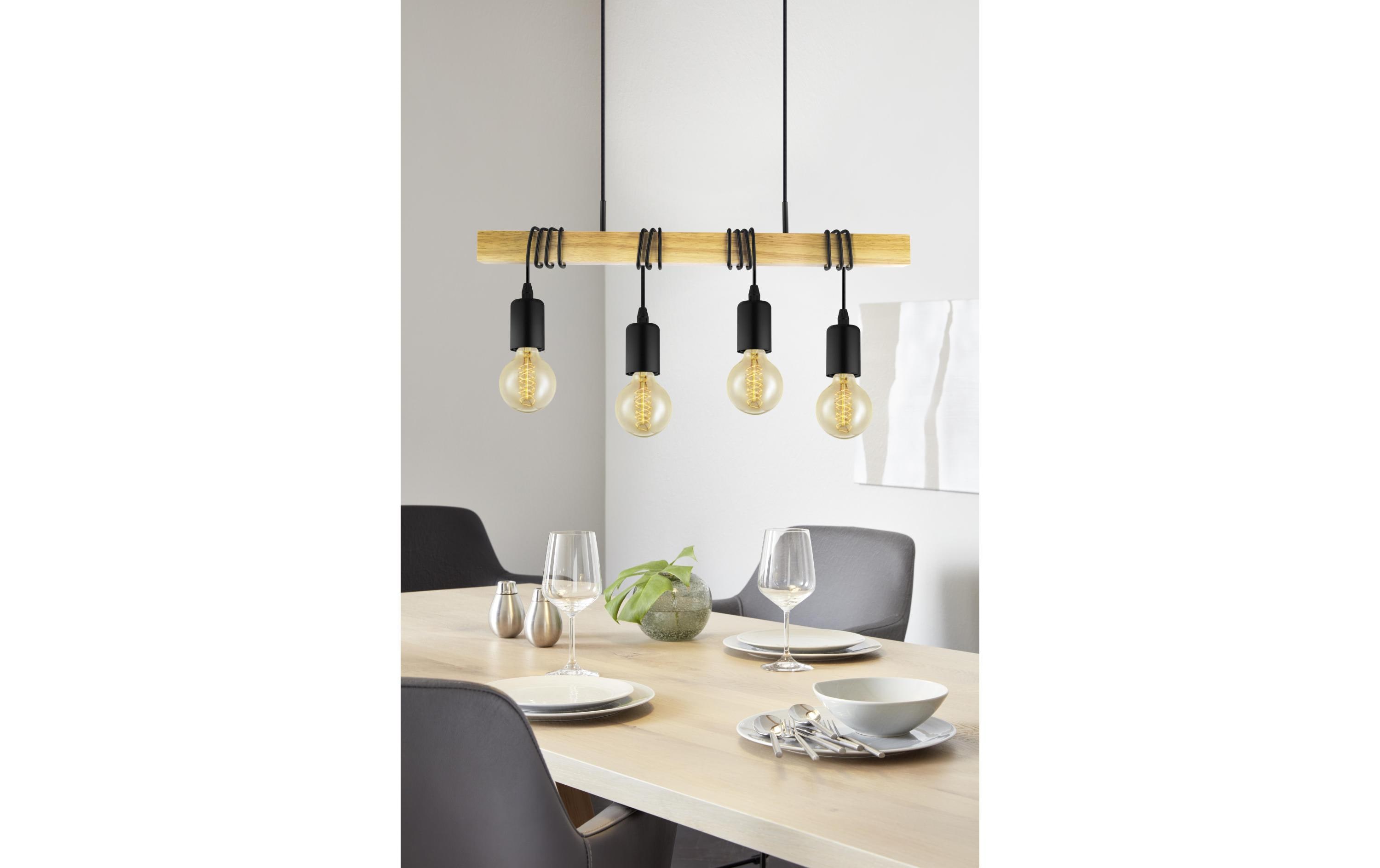 EGLO Leuchten Pendelleuchte TOWNSHEND 4x E27 Schwarz EGLO Leuchten Pendelleuchte TOWNSHEND 4x E27 Schwarz