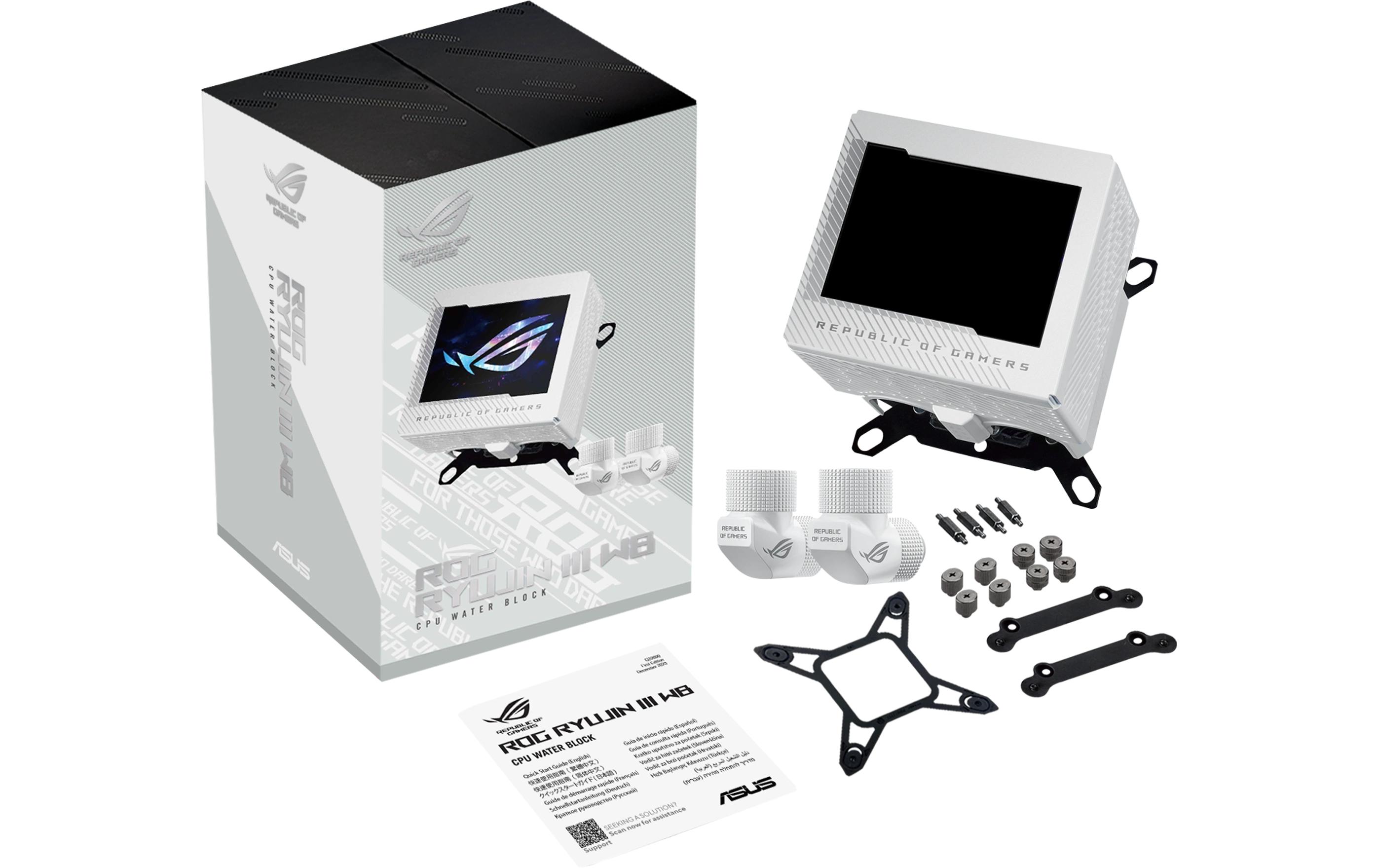 ASUS ROG Wasserkühlung ROG Ryujin III WB LCD White Edition