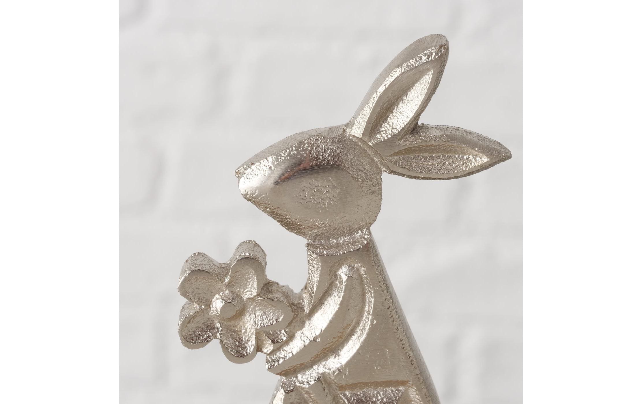 Boltze Aufsteller Hasenpaar Hoppeline Silber