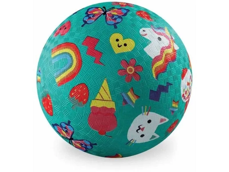Crocodile Creek Match ball 5 Smiley, Gummiball, Petrol, 13 cm Crocodile Creek Match ball 5 Smiley, Gummiball, Petrol, 13 cm