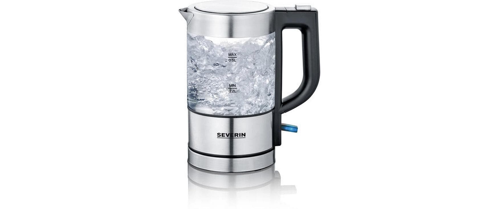 Severin Wasserkocher WK 3472 0.5 l, Grau/Silber
