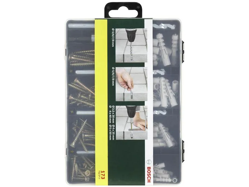 Bosch Befestigungs-Set 173-teilig Bosch Befestigungs-Set 173-teilig