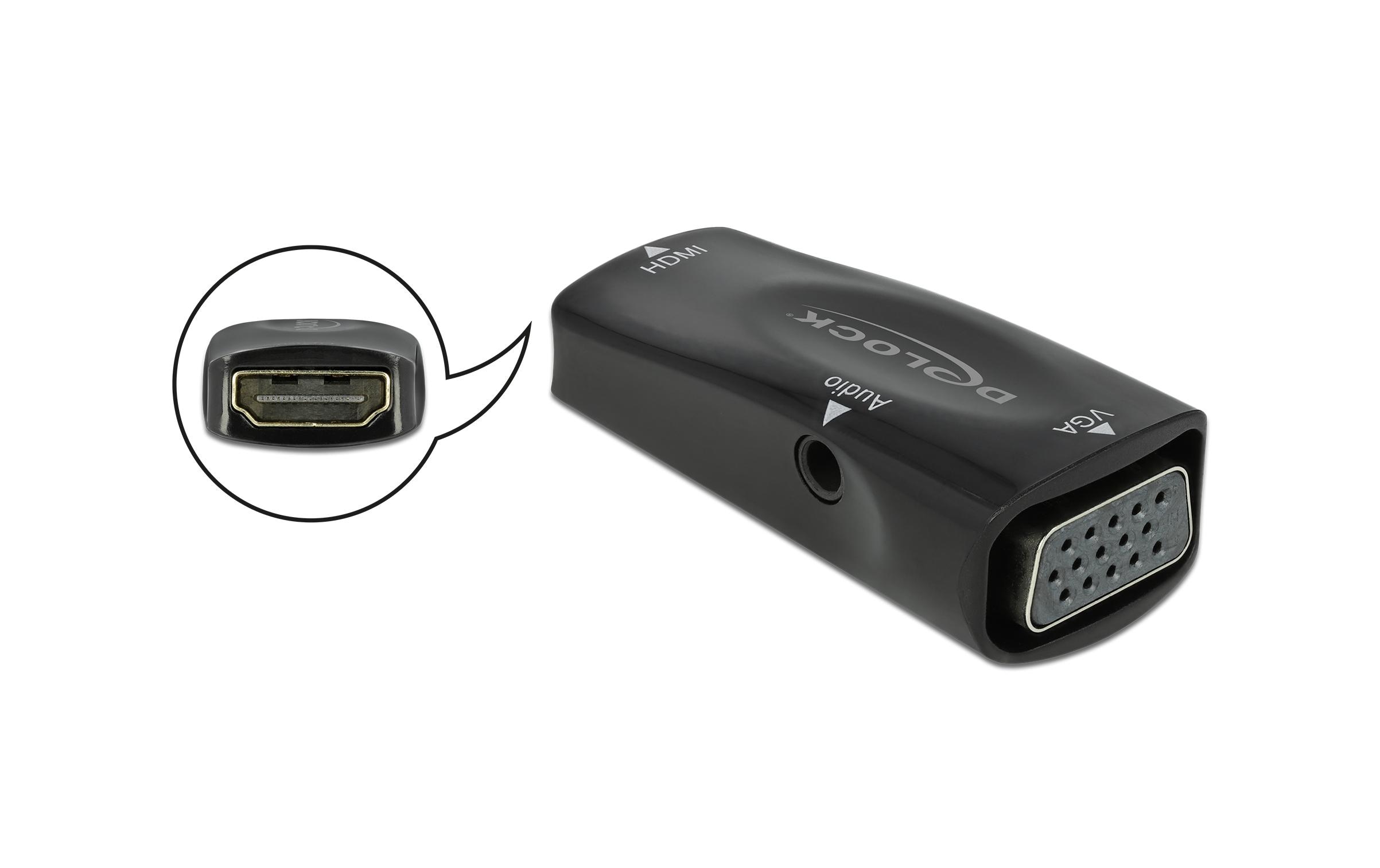 Delock Adapter 1080p HDMI - 3.5 mm Klinke/VGA