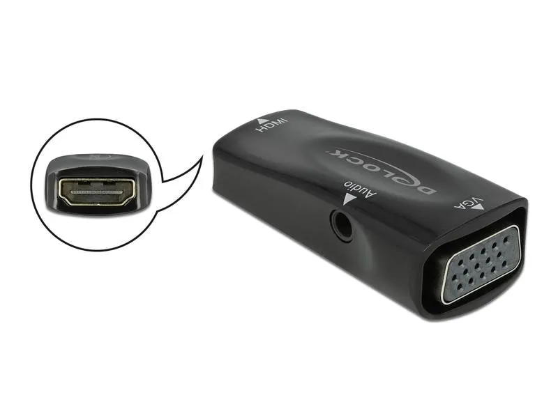 Delock Adapter 1080p HDMI - 3.5 mm Klinke/VGA