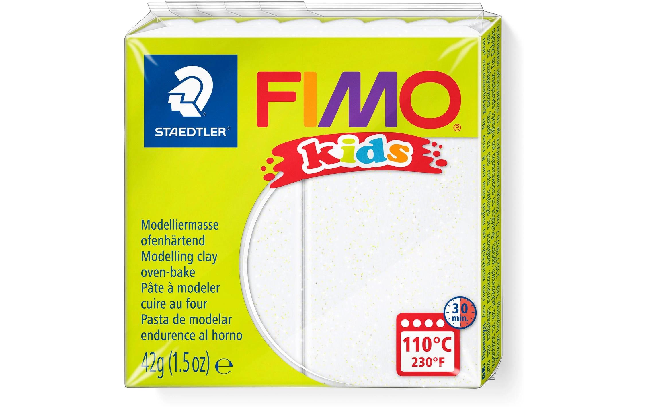 Fimo Modelliermasse Kids Glitter Weiss