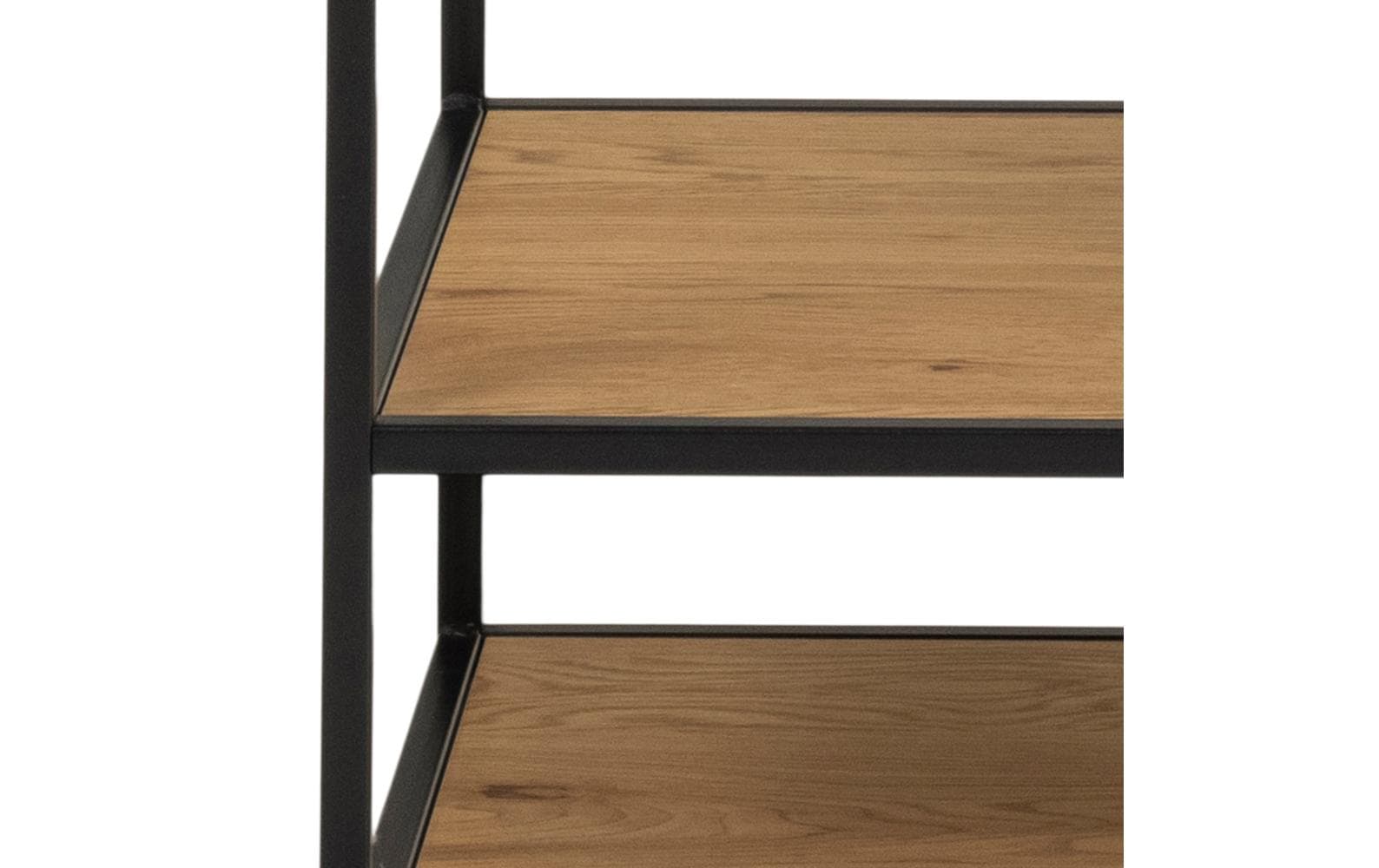 AC Design Garderobe Seaford 77 x 45 x 165 cm, Eiche/Schwarz