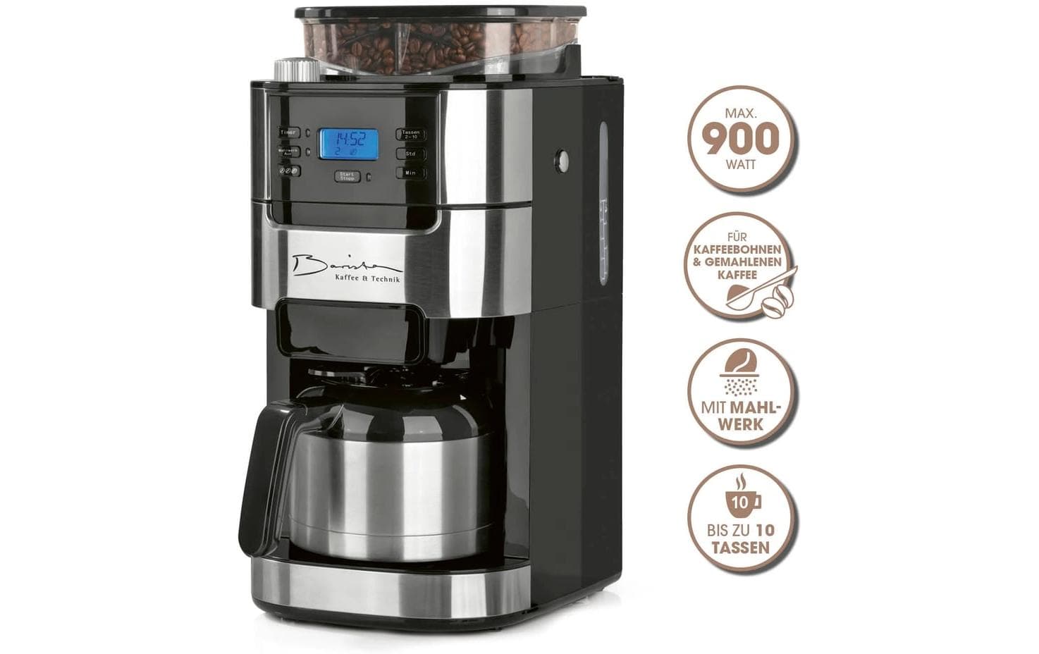 Barista Filterkaffeemaschine 30380 Schwarz/Edelstahl