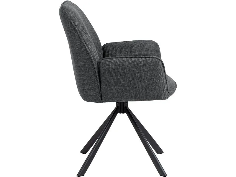 AC Design Stuhl Glenda, 2 Stück, Dunkelgrau