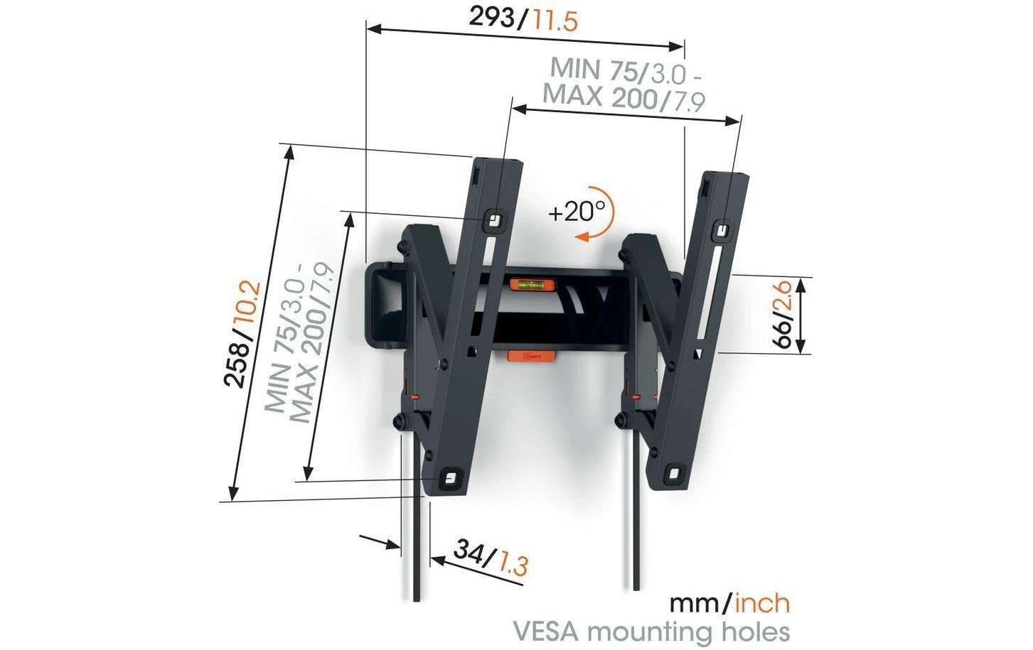 Vogel's Wandhalterung COMFORT TVM 3215B Schwarz Vogel's Wandhalterung COMFORT TVM 3215B Schwarz