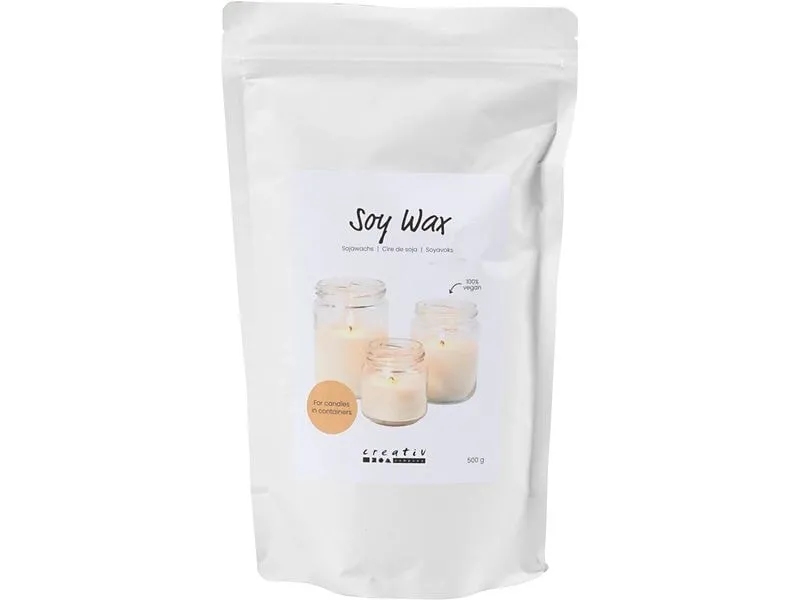 Creativ Company Wachs Soja Flocken, Creme, für Gefässe, 500 g Creativ Company Wachs Soja Flocken, Creme, für Gefässe, 500 g