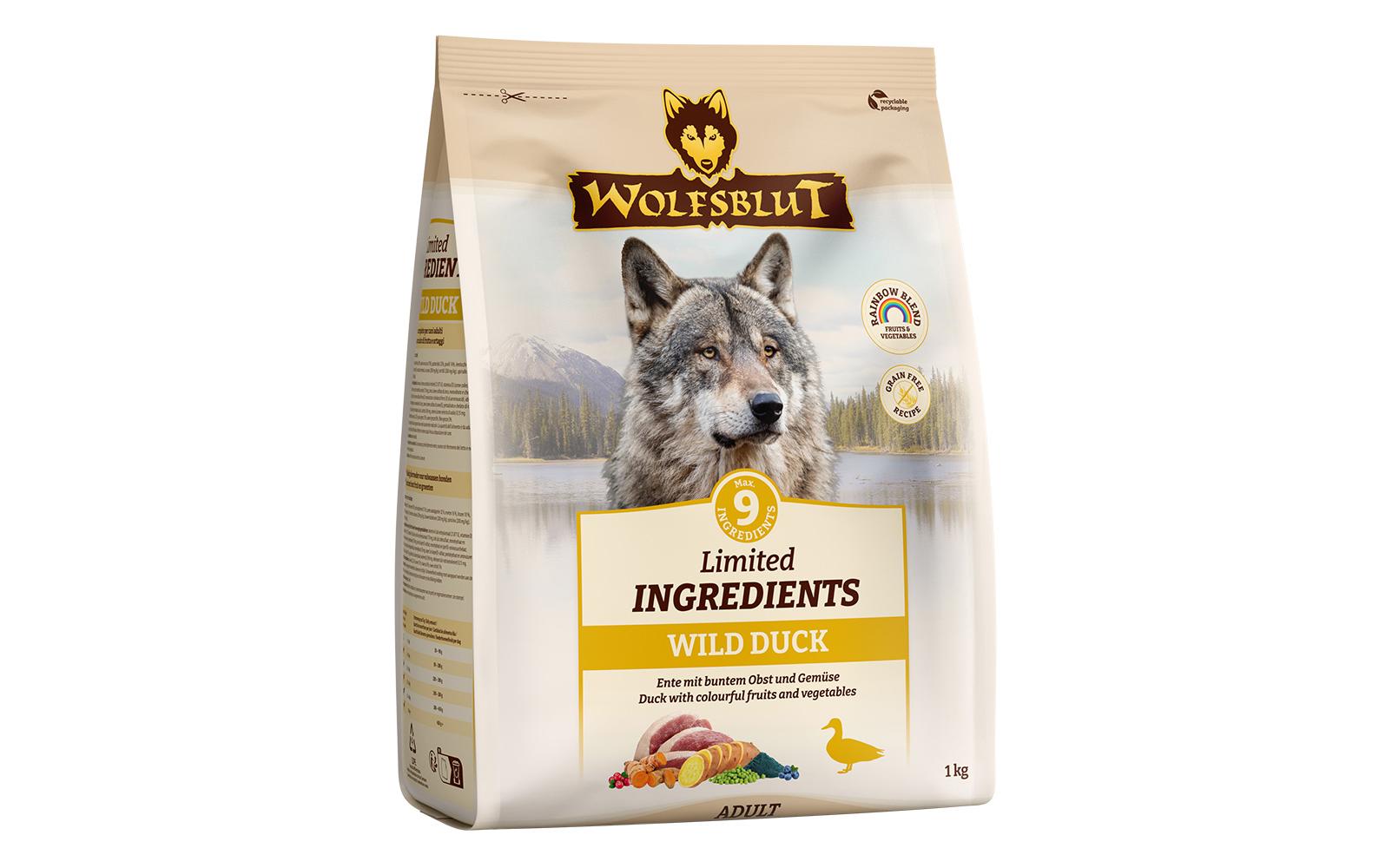 Wolfsblut Trockenfutter Adult Wild Duck 1 kg