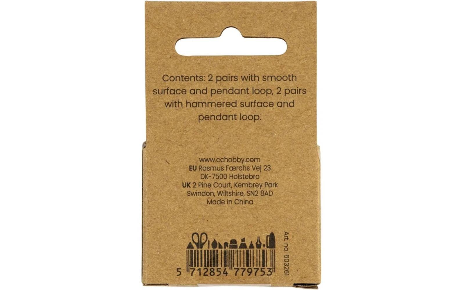 Creativ Company Ohrring 2 x 2 Paar, Vergoldet Creativ Company Ohrring 2 x 2 Paar, Vergoldet