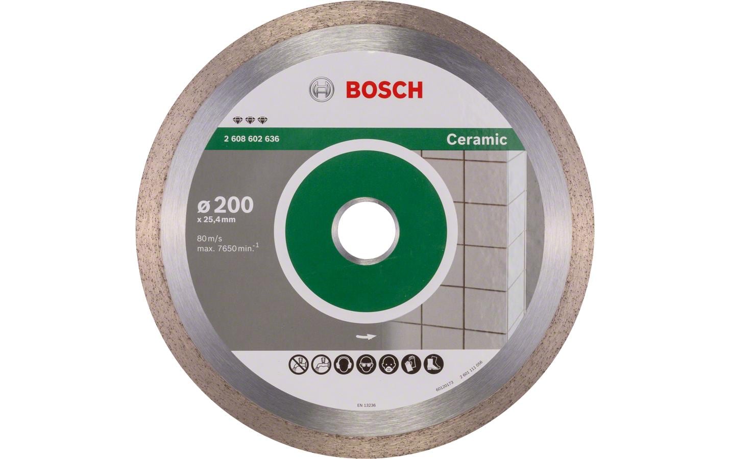 Bosch Professional Diamanttrennscheibe Best for Ceramic, 200 x 2.2 x 10 mm