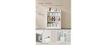 VASAGLE Kommode französichen Stil 60 x 80 cm, Weiss