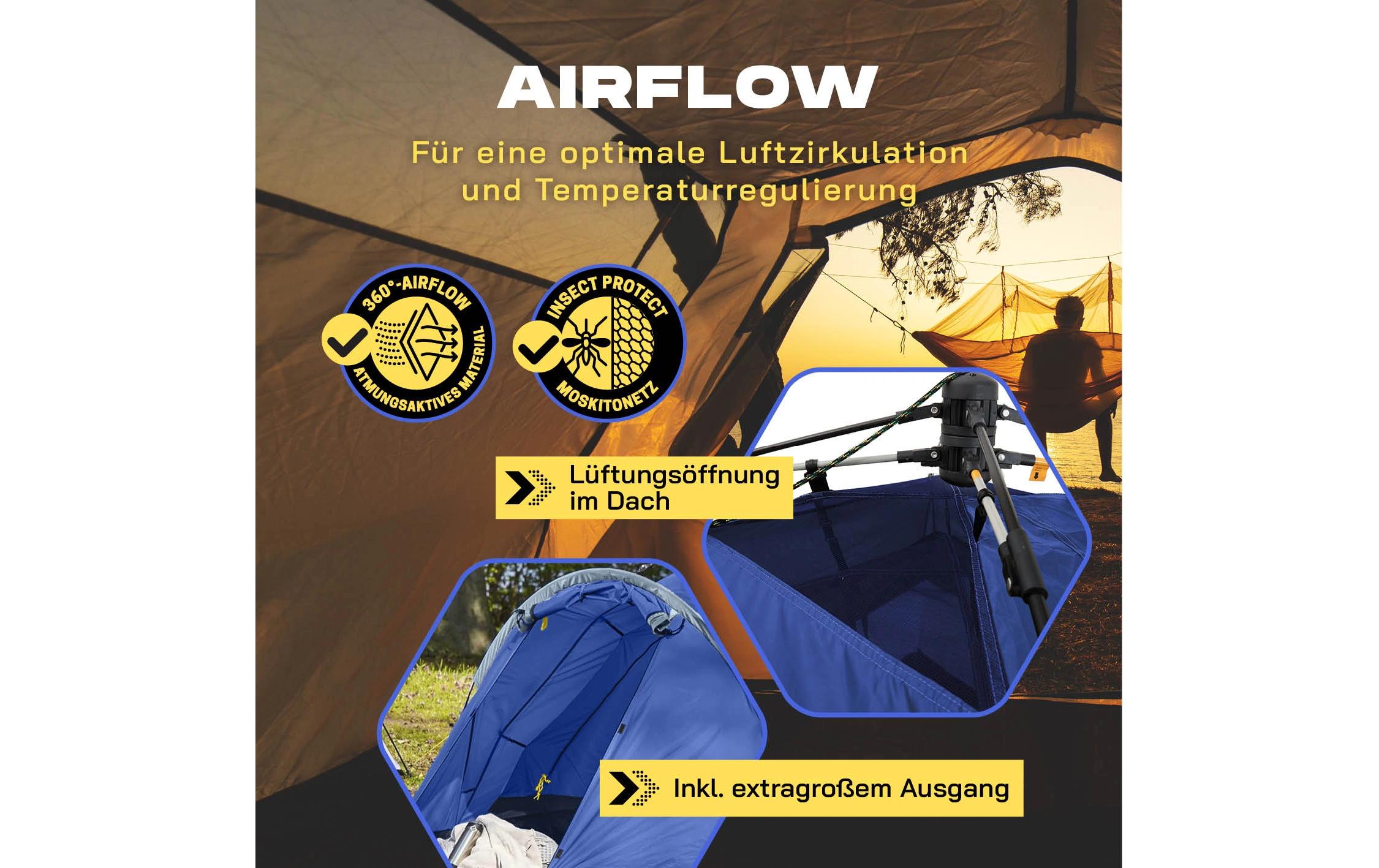 Where tomorrow Drei Personenzelt Pop-Up - Blau