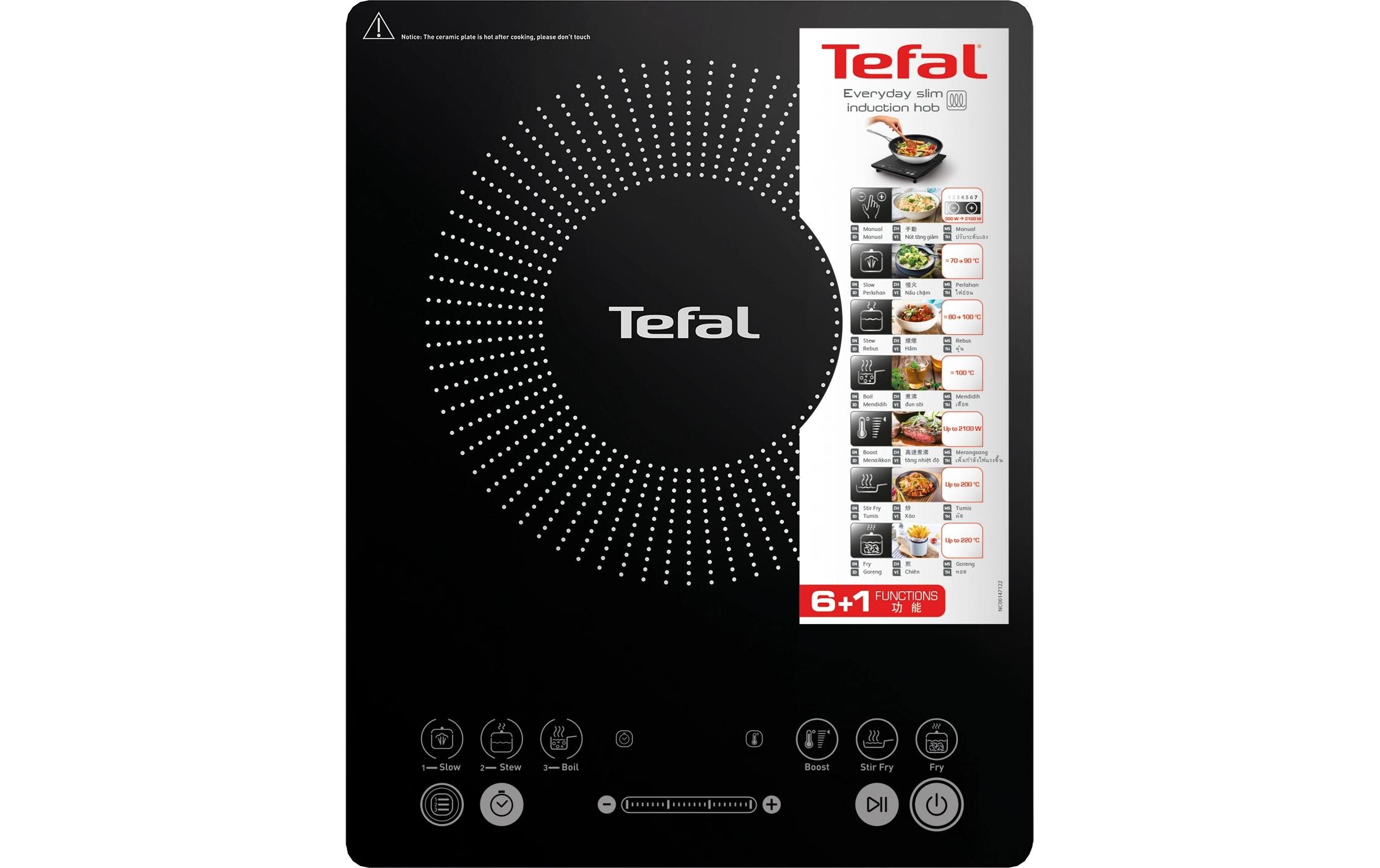 Tefal Induktionskochplatte Everyday Slim IH2108 2100 W