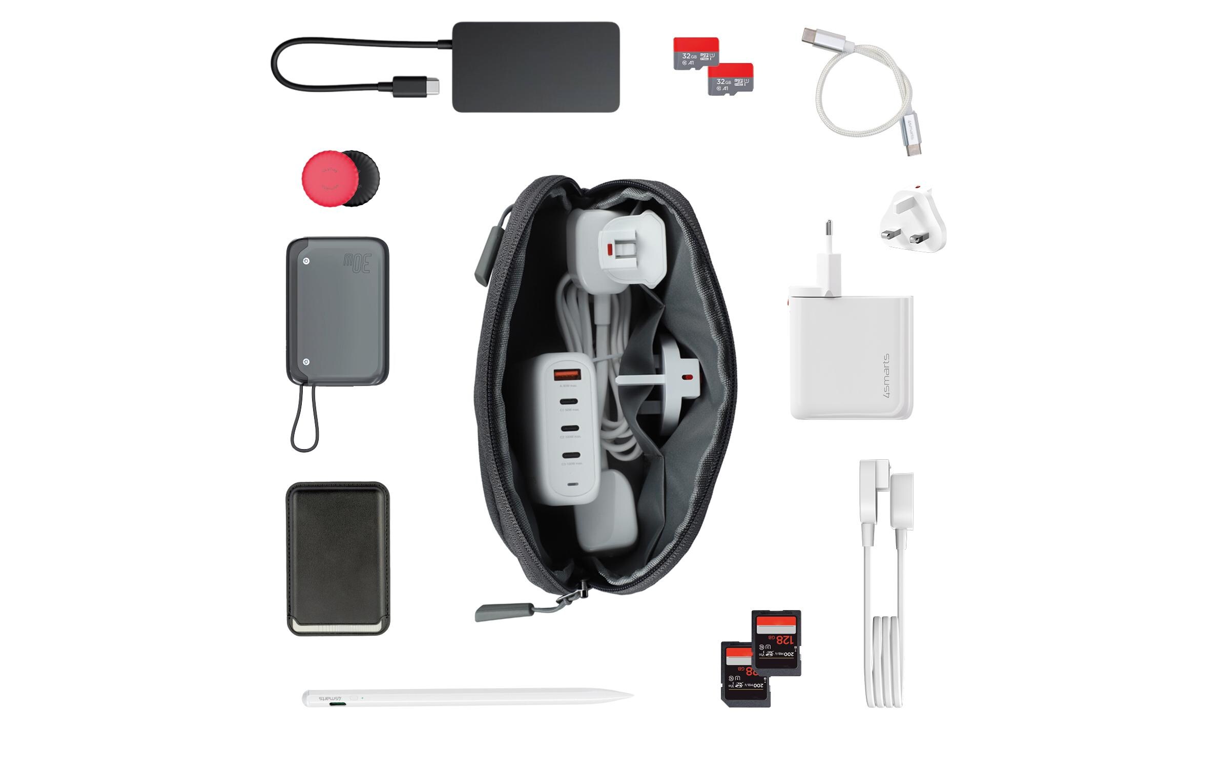 4smarts Ladegerät GaN Flex Pro 100W 3 USB-C+1 USB-A Travel Edition 4smarts Ladegerät GaN Flex Pro 100W 3 USB-C+1 USB-A Travel Edition