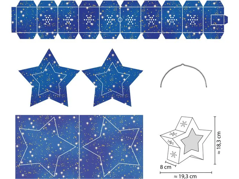 URSUS Laternen-Bastelset Twinkel Star Blau URSUS Laternen-Bastelset Twinkel Star Blau