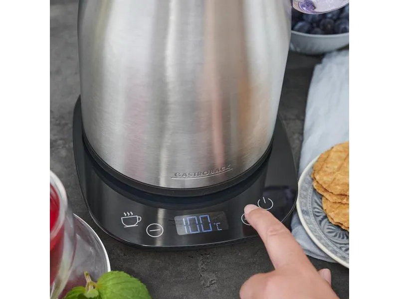 Gastroback Wasserkocher Advanced Thermo 1.7 l, Silber