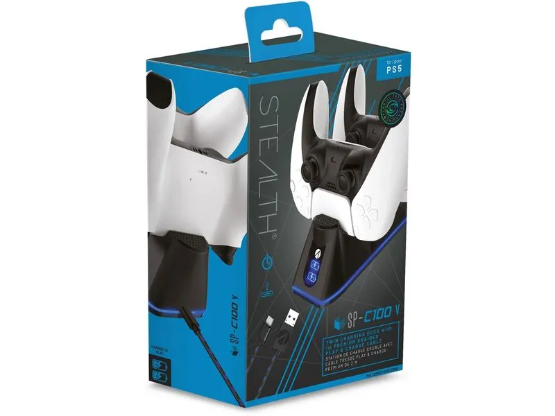 Stealth-Gaming Ladestation SP-C100 V Twin + Charge Cable Stealth-Gaming Ladestation SP-C100 V Twin + Charge Cable