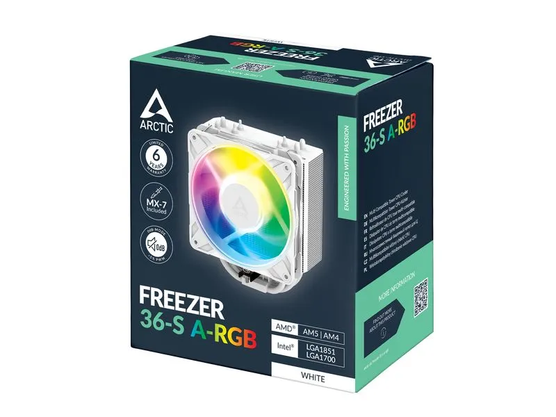 Arctic Cooling Freezer 36-S A-RGB, 12 cm, Weiss Arctic Cooling Freezer 36-S A-RGB, 12 cm, Weiss