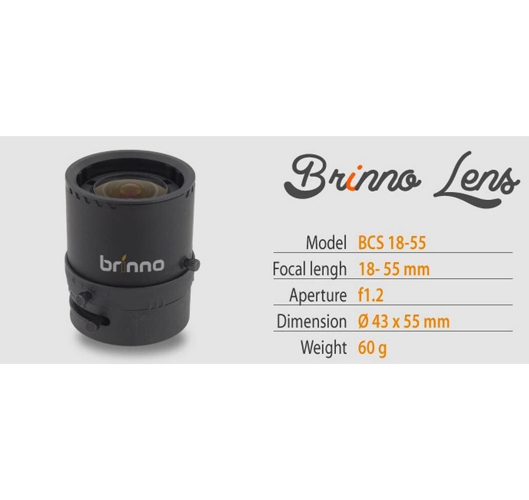 Brinno Videokamerazubehör BCS 18-55 Objektiv