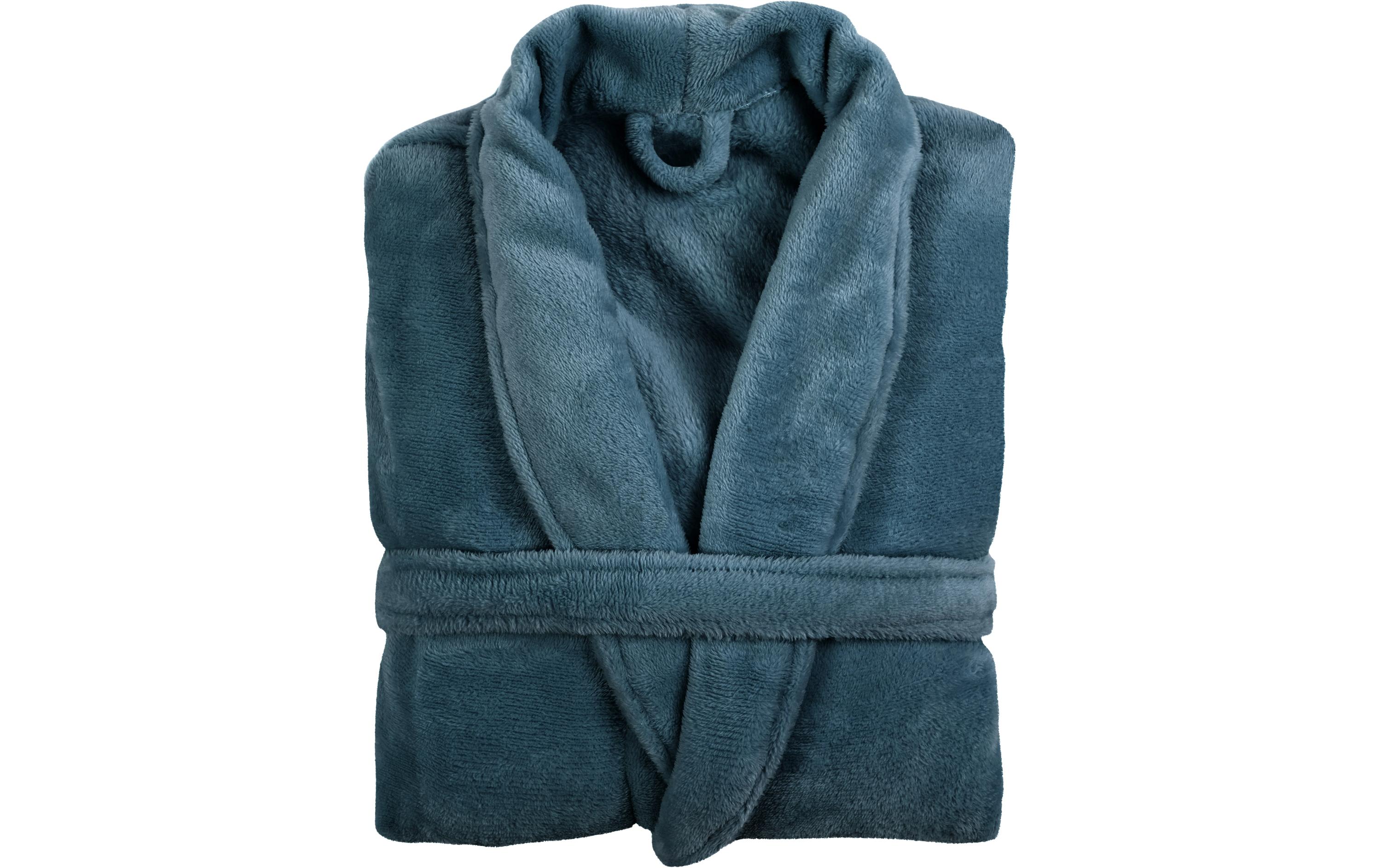Tiseco Bademantel COSY Mikroflanell, unisex Blau