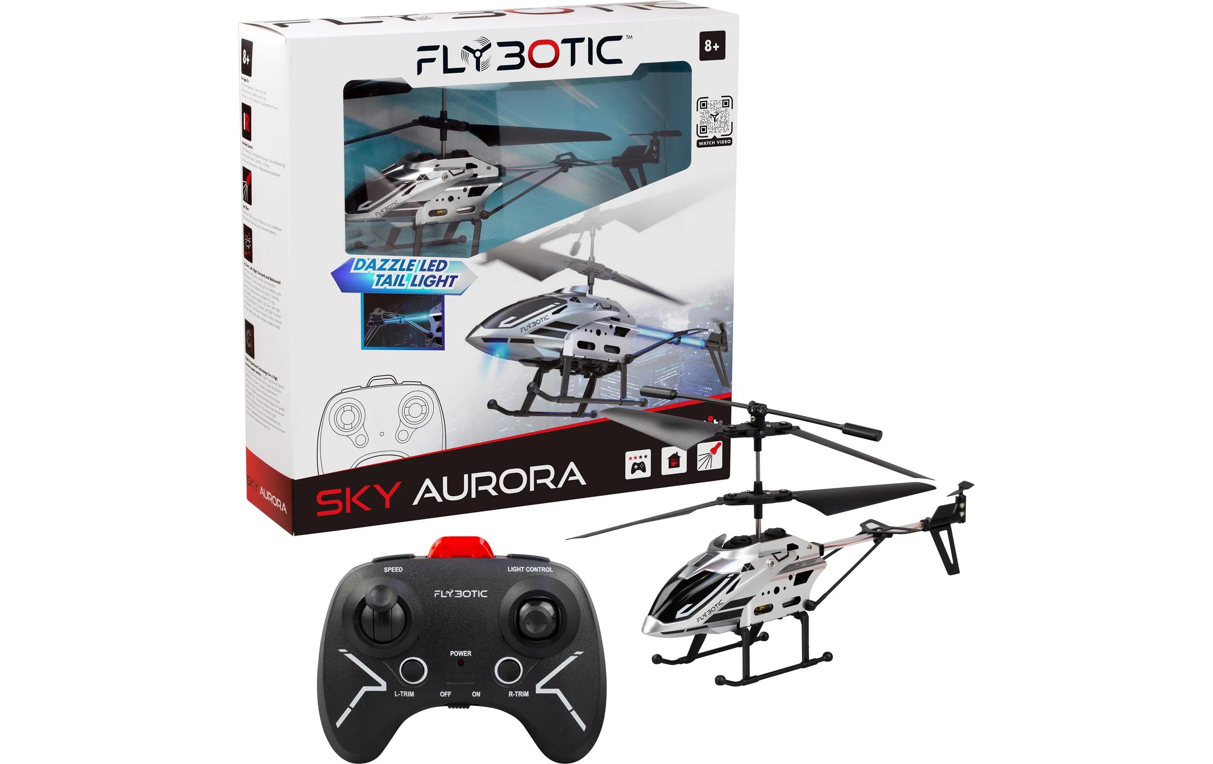 Silverlit Helikopter Sky Aurora IR Metallic LED-Hecklicht, Akku,