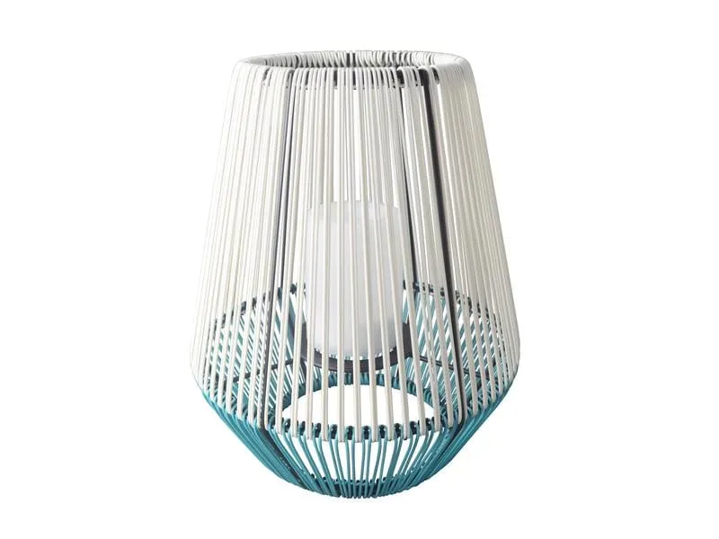 Schönenberger Windlicht Solar Wega, Weiss, Blau