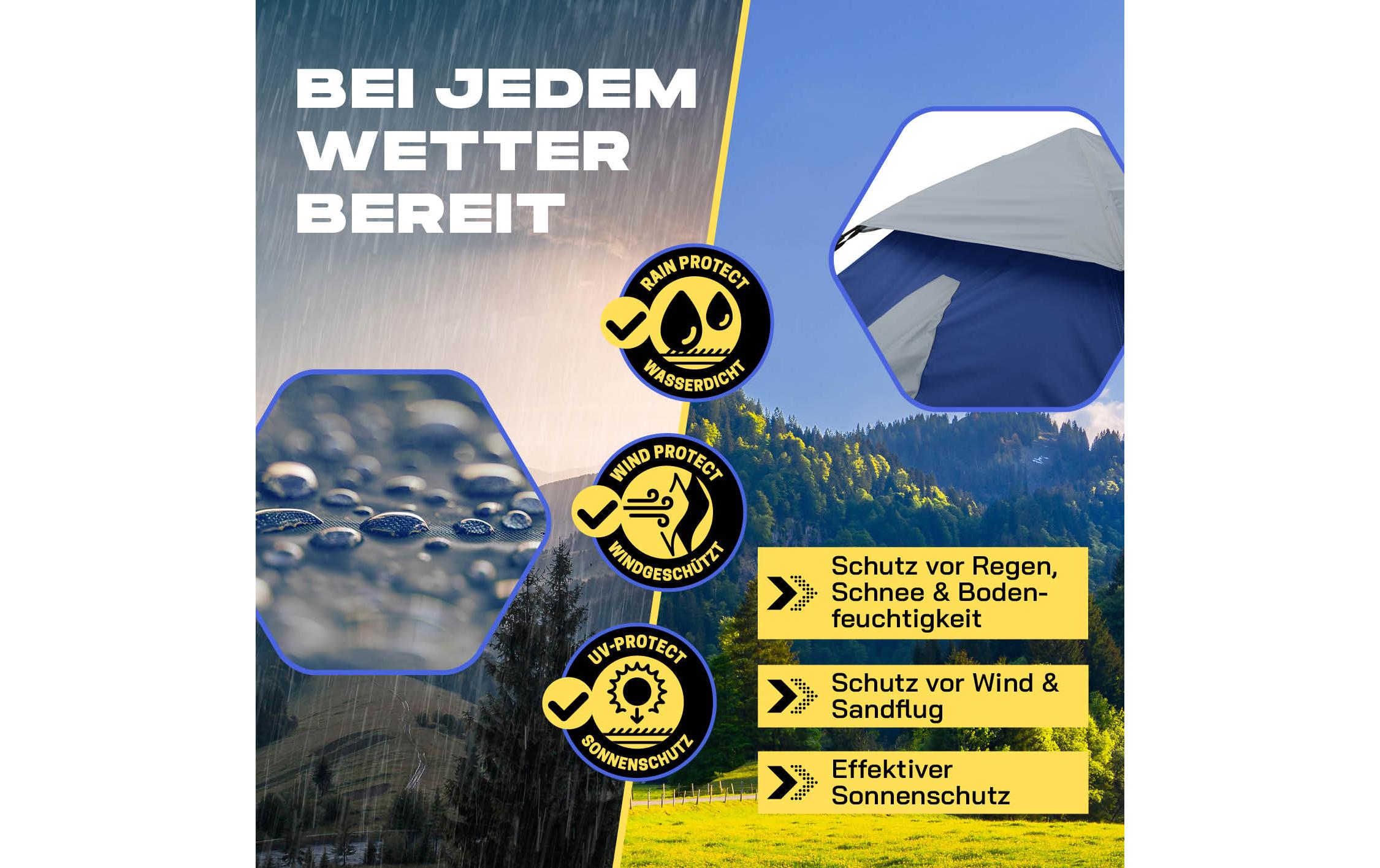 Where tomorrow Drei Personenzelt Pop-Up - Blau