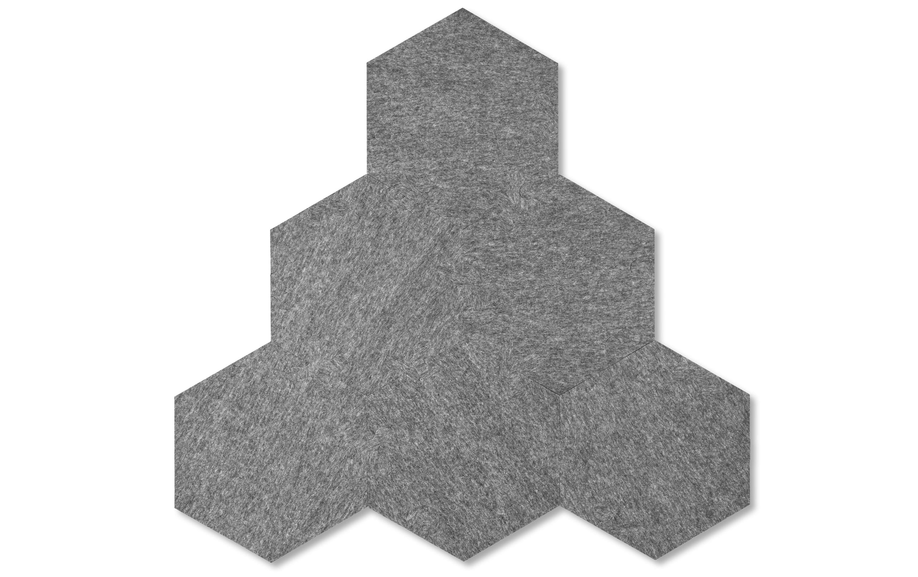 Plotony Wandfliesen Hexagon 44 x 50.5 cm Grau, 6 Platten