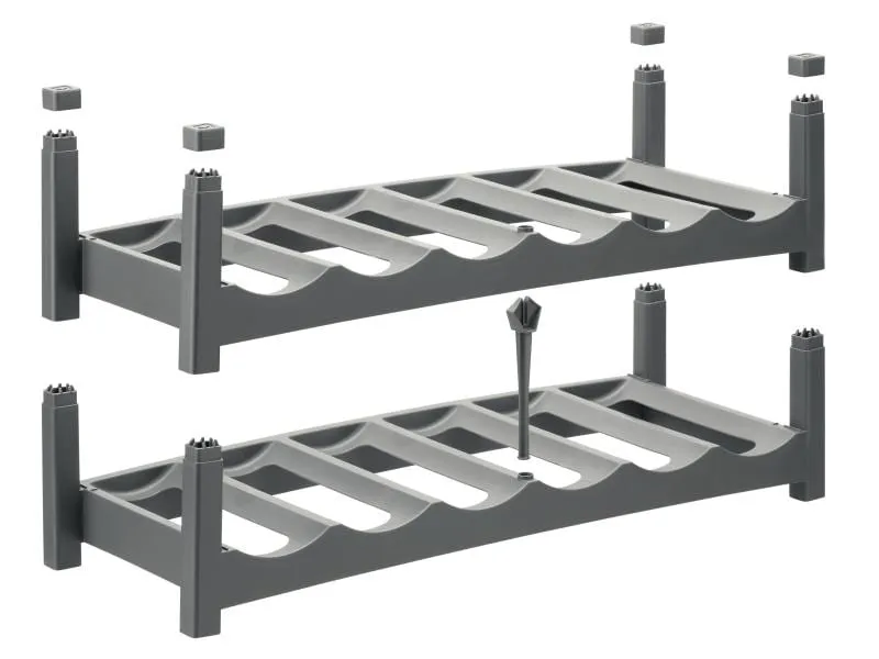 Rotho Flaschenregal Vario für 6 Flaschen, Grau Rotho Flaschenregal Vario für 6 Flaschen, Grau