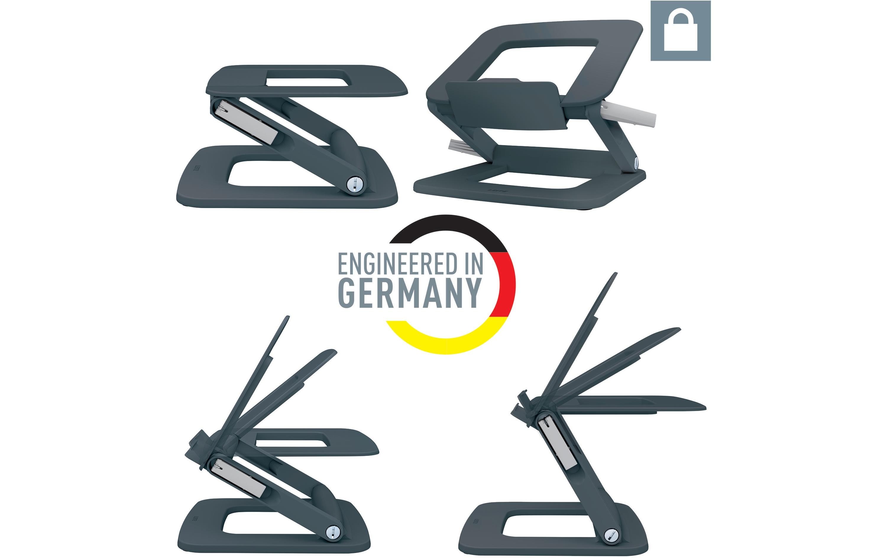 Leitz Notebook-Ständer Dunkelgrau, 80% recycelter Kunststoff