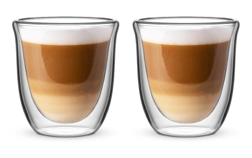 Bialetti Cappuccino Becher Firenze 200 ml, 1 Stück, Transparent