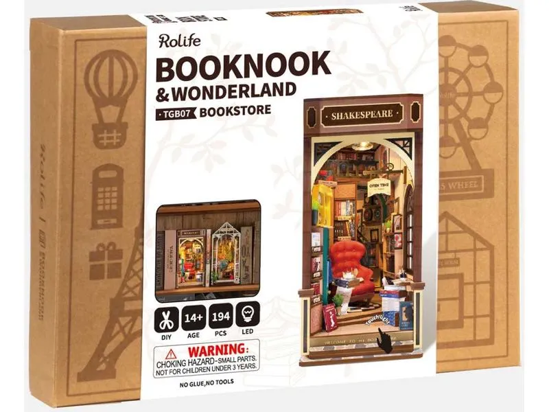 RoboTime Bausatz Book Nook Shakespeare's Bookstore RoboTime Bausatz Book Nook Shakespeare's Bookstore