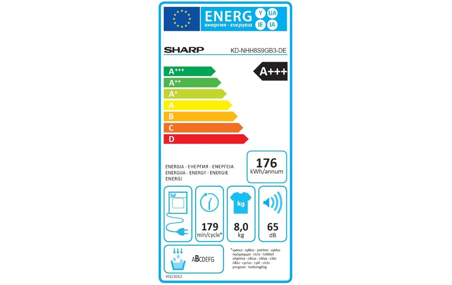 Sharp Wäschetrockner KD-NHH8S9GB3-DE Rechts Sharp Wäschetrockner KD-NHH8S9GB3-DE Rechts