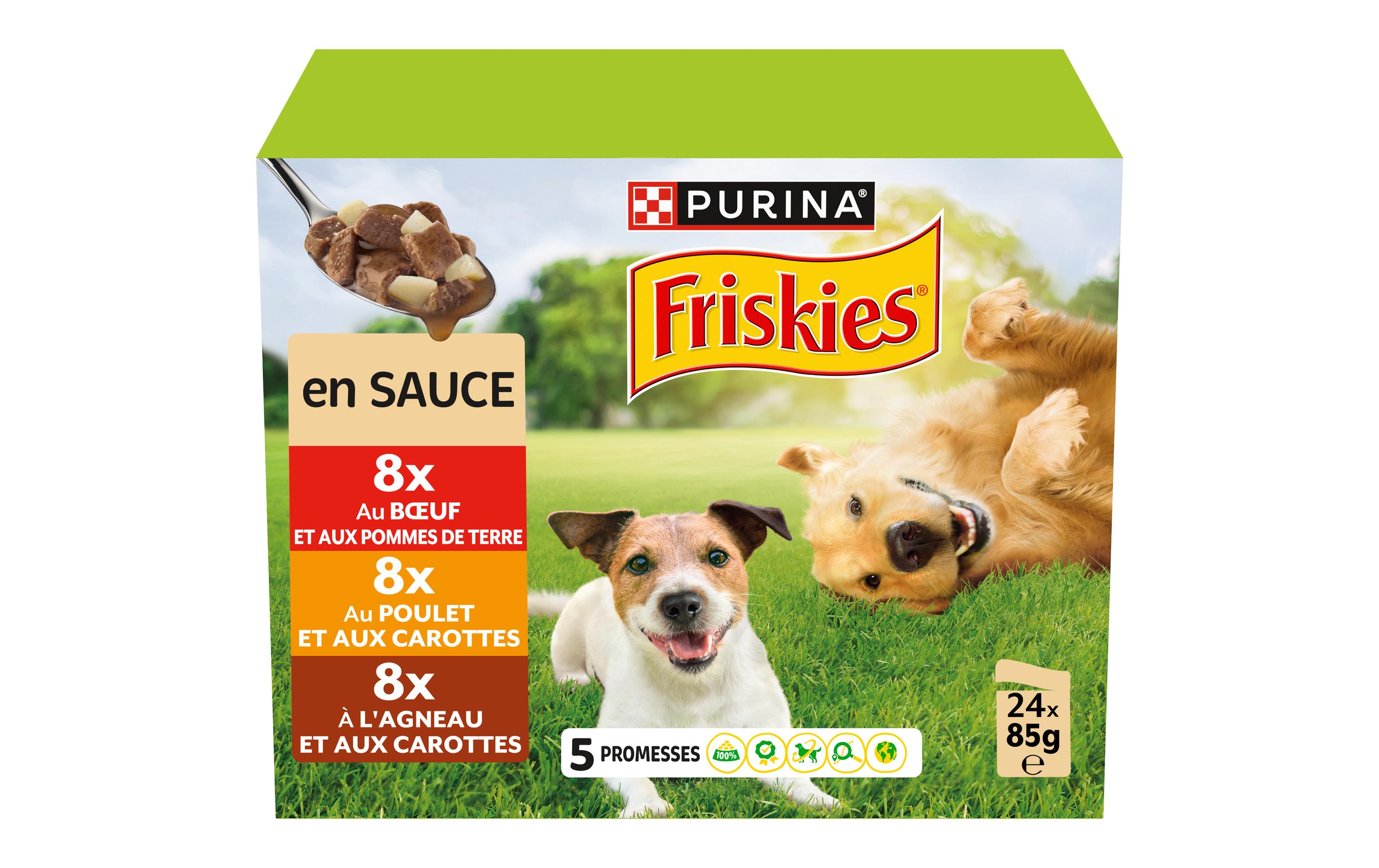 Purina Friskies Nassfutter Adult mit Rind, Huhn, Lamm in Sauce 24 x 85 g
