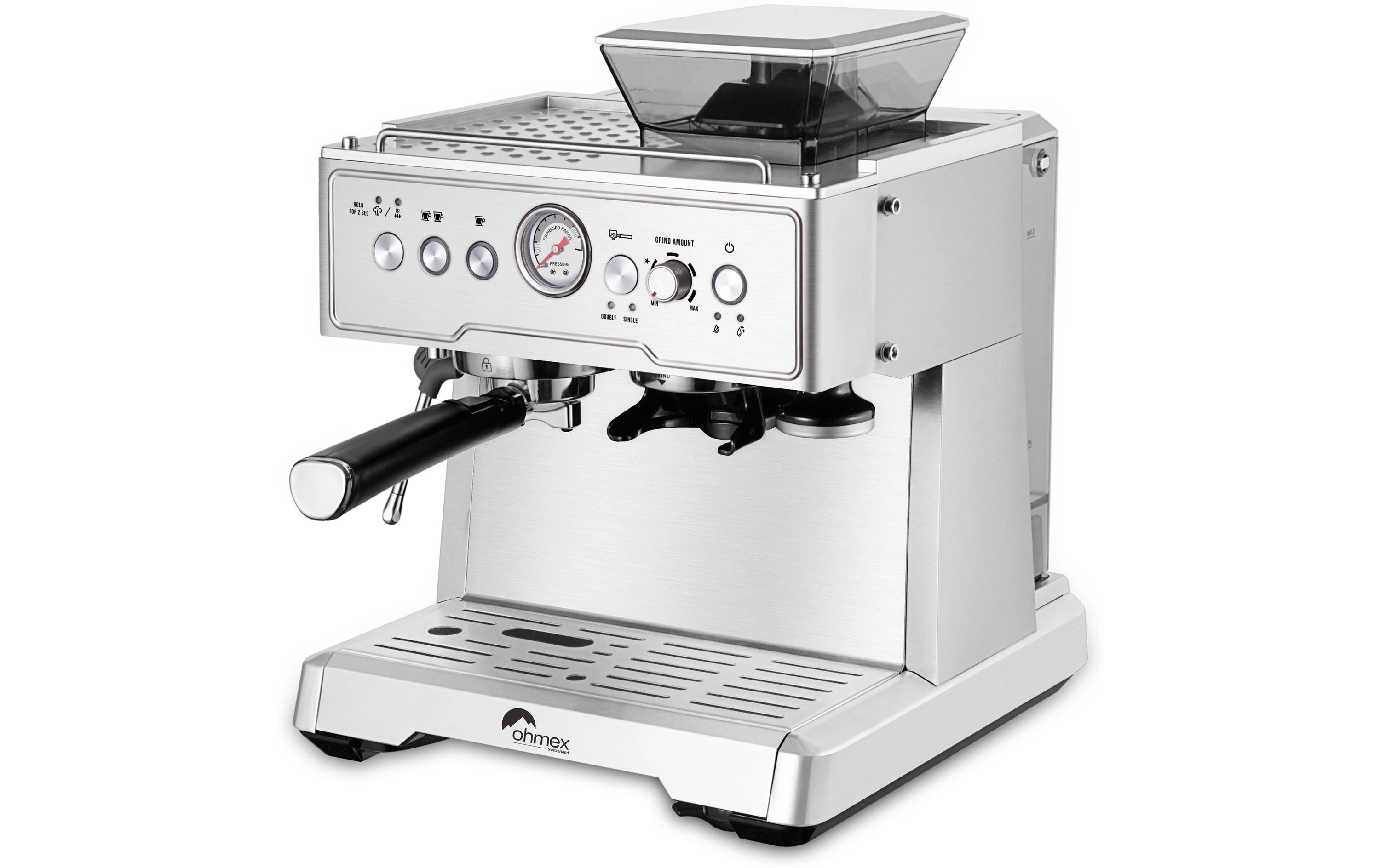 OHMEX Siebträgermaschine OHM-XPS-7303 Edelstahl