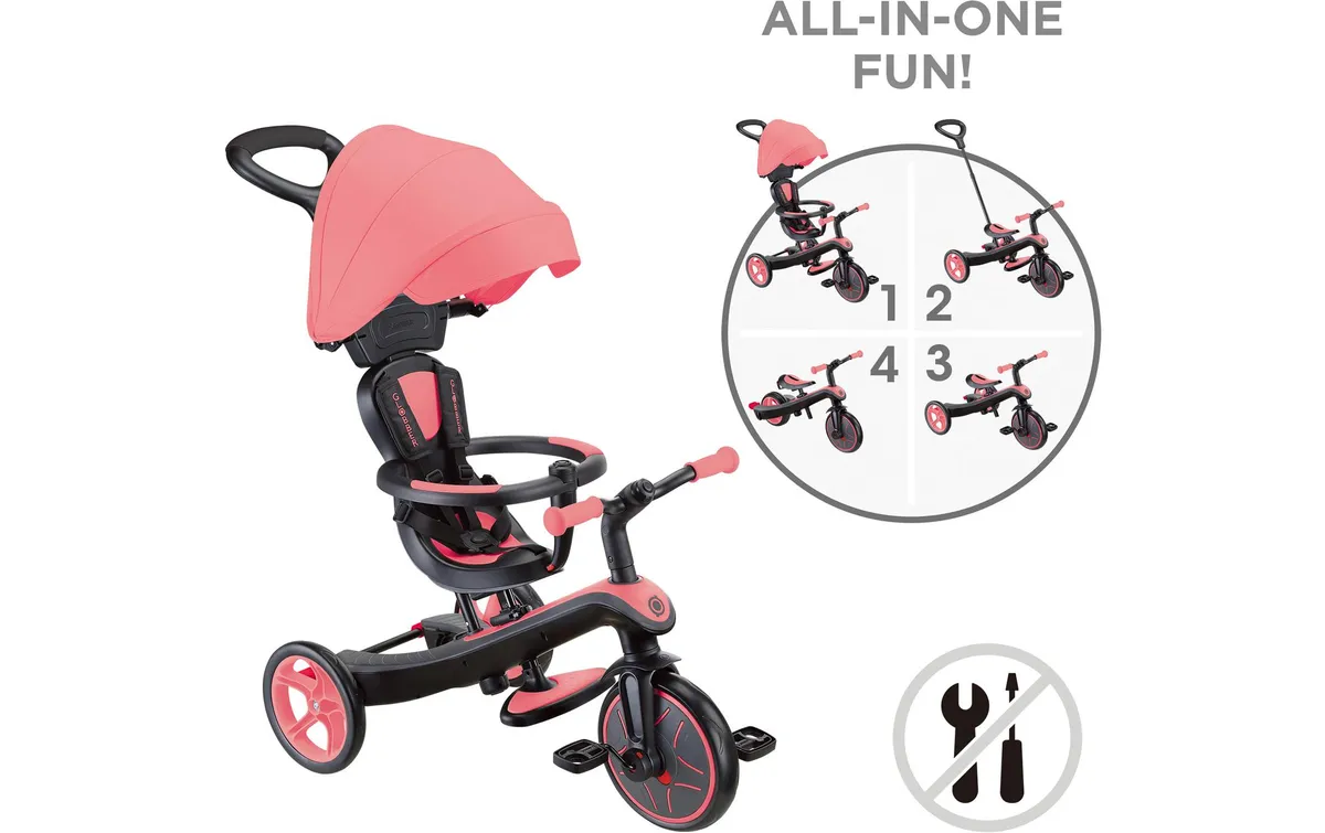 GLOBBER Dreirad Trike Explorer 4 in 1 Pink GLOBBER Dreirad Trike Explorer 4 in 1 Pink