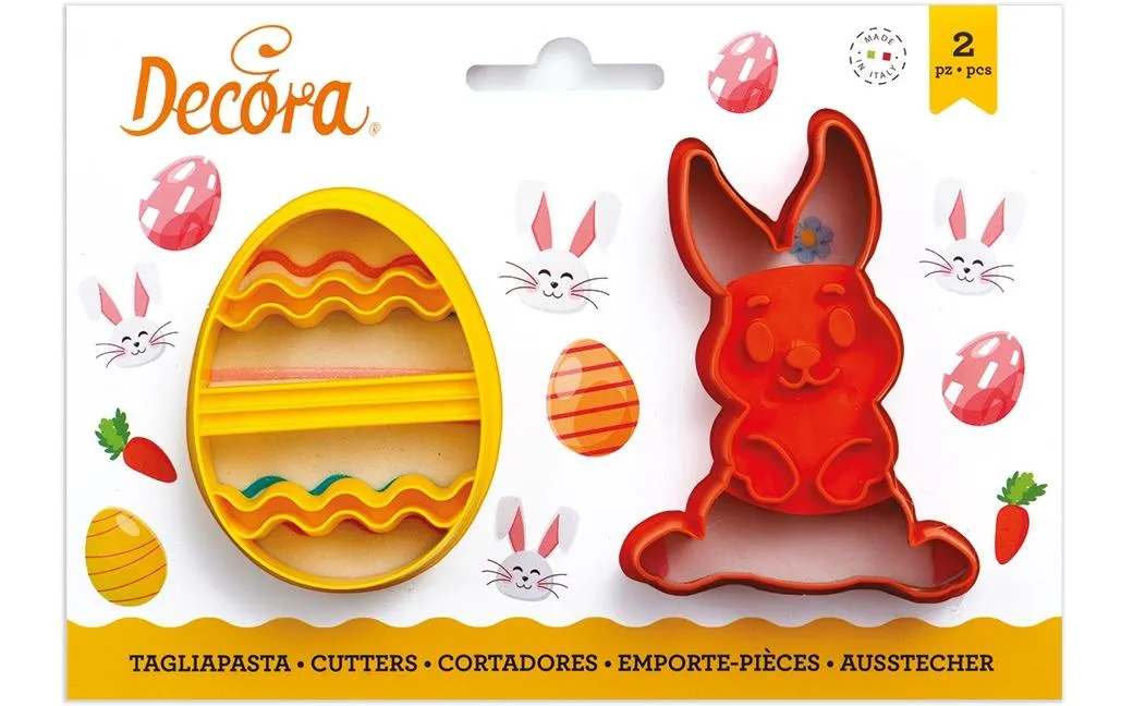 Decora Guetzli-Ausstecher 2 Stück, Osterei und Hase