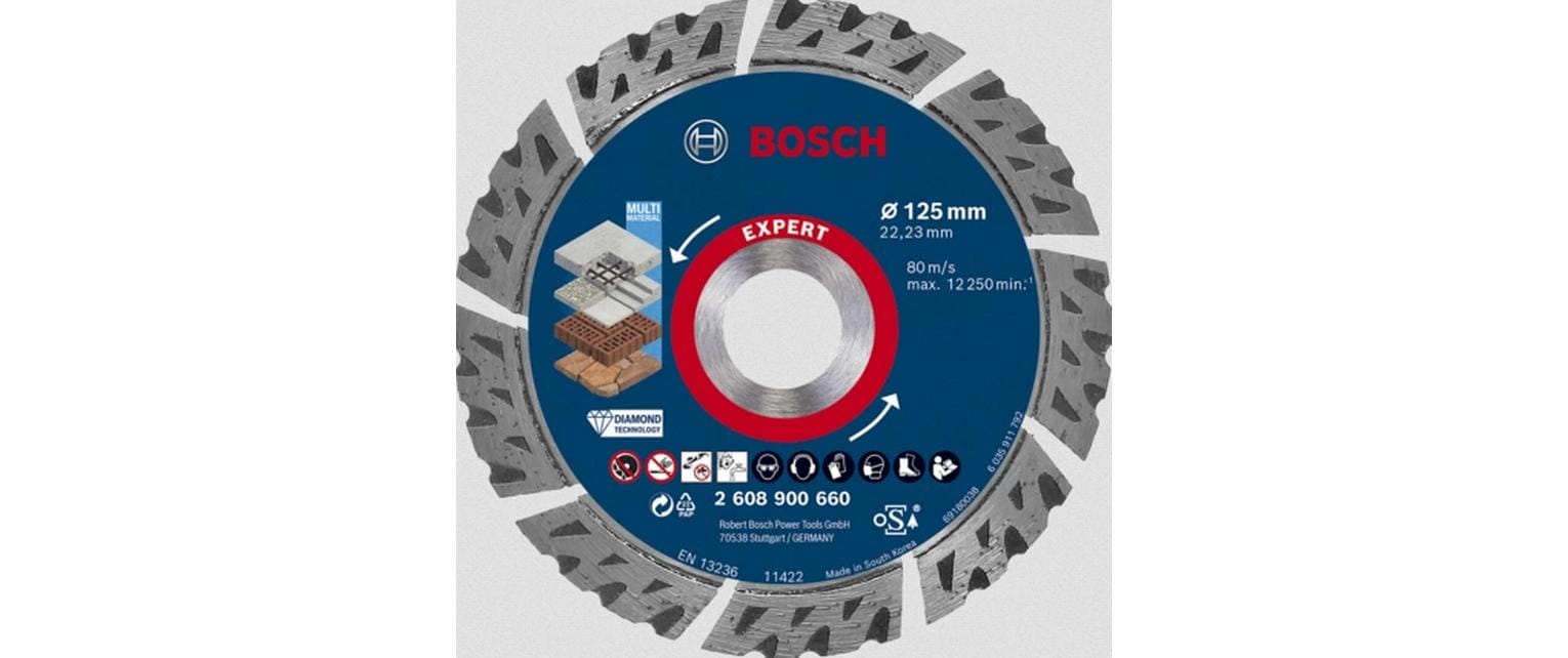 Bosch Professional Diamanttrennscheibe EXPERT MultiMaterial, 125 mm Bosch Professional Diamanttrennscheibe EXPERT MultiMaterial, 125 mm