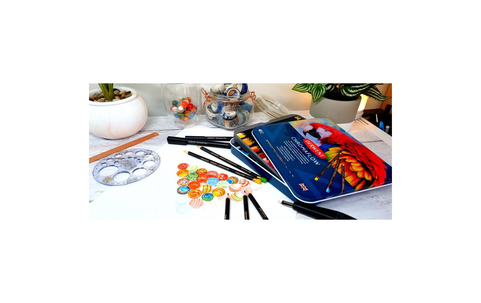 Derwent Chromaflow Buntstifte, mehrfarbig, 3,5 mm, 48-teilig