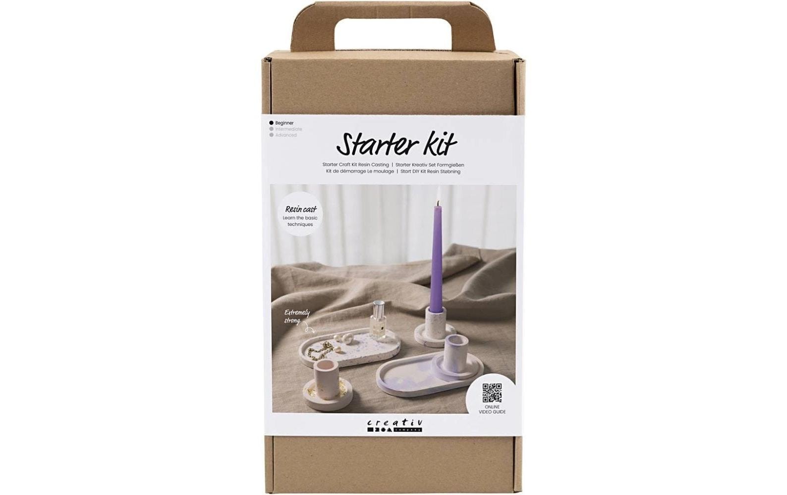 Creativ Company Giessharz Resin Kerzenhalter und Tabletts