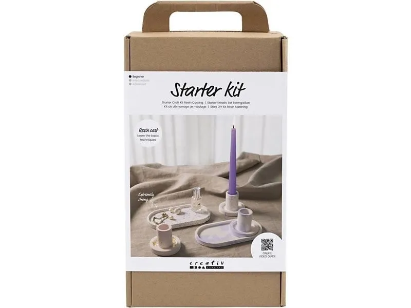 Creativ Company Giessharz Resin Kerzenhalter und Tabletts