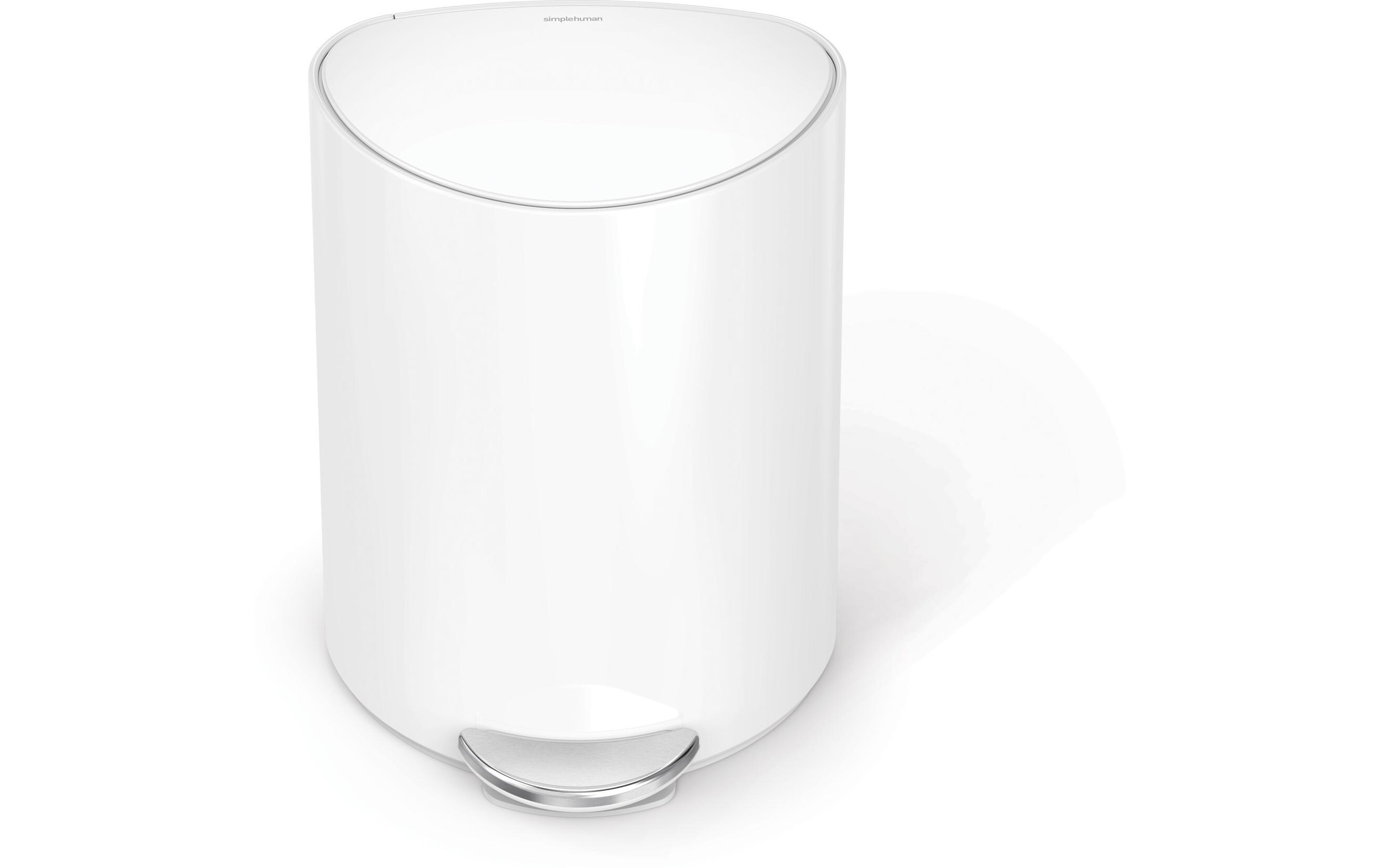 Simplehuman Abfalleimer 6 l, Weiss