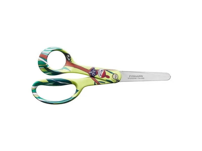 Fiskars Kinderschere Moomin Little My Links 13 cm, linkshänder, Grün
