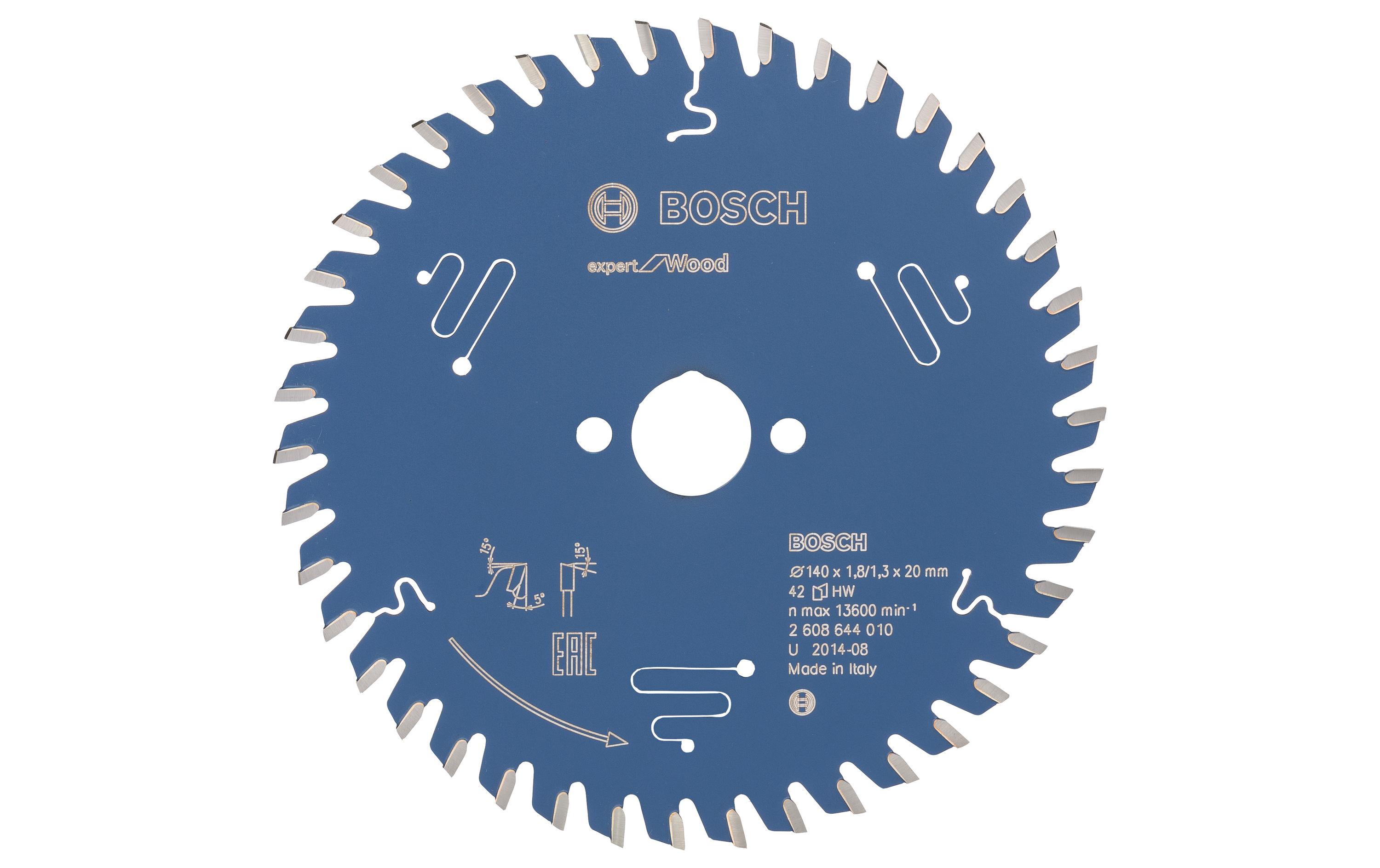 Bosch Professional Kreissägeblatt Expert for Wood 140 x 1.8 x 20 mm, Z 42