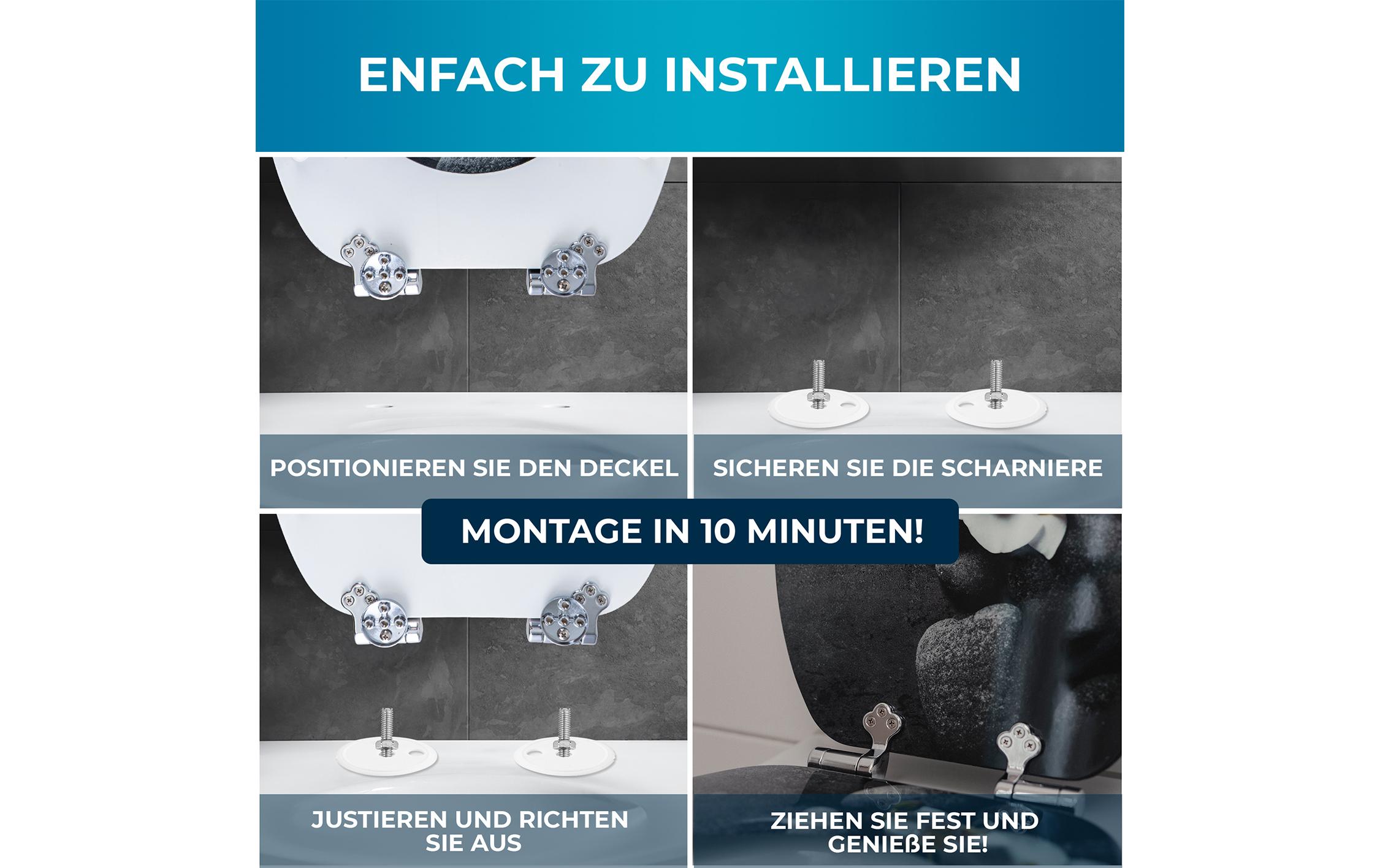 Benkstein Toilettensitz MDF, Dunkelgrau